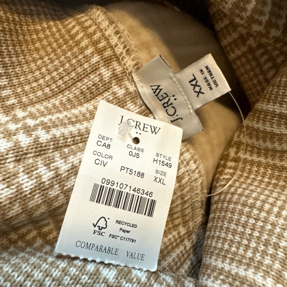 J. Crew Long-Sleeve Funnelneck Pullover Sweater Style H1549 Size XXL NWT - Picture 4 of 7